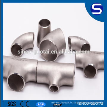 Raccords de tuyauterie en acier inoxydable ASTM B16.9 304l pour l&#39;industrie (ELBOW.TEE.REDUCER)